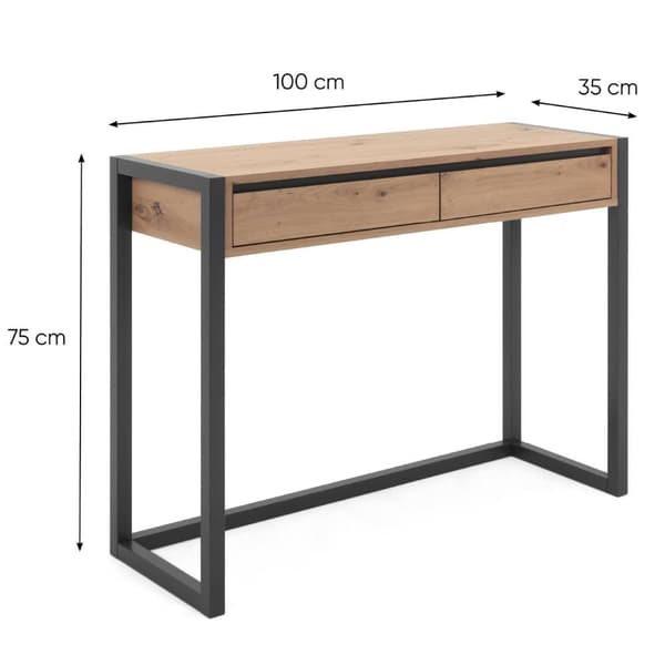 Konsolbord, 100x75x35 cm, Grå