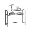 Miniatyrbild 1 av 5: Rootz Console Table - Ingångsbord - Sofa Table - Stylish & Su tble - Black Metal & Glass - 100cm x 35 cm x 80 cm