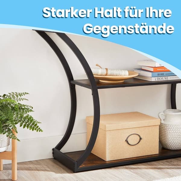 Rootz Flurt Console Table - Hallway Table - Entryway Table - Rumbesparende design - 120 cm x 30 cm x 80 cm