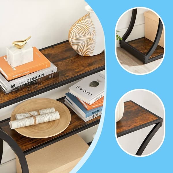 Rootz Flurt Console Table - Hallway Table - Entryway Table - Rumbesparende design - 120 cm x 30 cm x 80 cm
