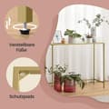 Miniatyrbild 4 av 5: Rootz Gold Console Table - Sofatic - Sidobord - Hållbart glas - Metallram - 100 cm x 35 cm x 80 cm