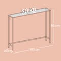 Miniatyrbild 6 av 6: Rootz Subsis Console Table - Hard Glass - Sofatic - Elegant Design - 20x100x80cm Guldtransparent