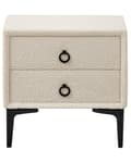Miniatyrbillede 3 af 10: Natbord med 2 skuffer SEZANNE Boucle Off-white Lumarko!