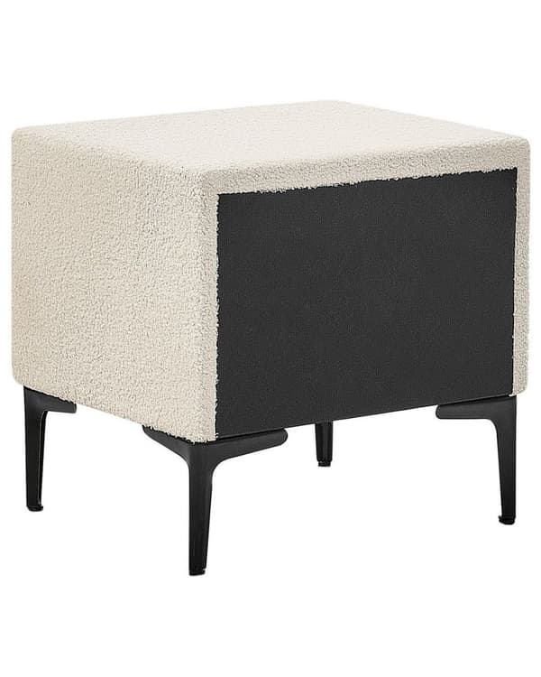 Natbord med 2 skuffer SEZANNE Boucle Off-white Lumarko!
