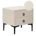 Miniatyrbillede 1 af 10: Natbord med 2 skuffer SEZANNE Boucle Off-white Lumarko!