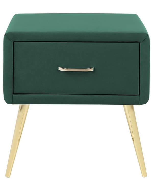 FLAYAT Sengebord Smaragd Velour Lumarko!