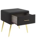 Miniatyrbild 4 av 9: FLAYAT Nattduksbord Velour Svart Lumarko!