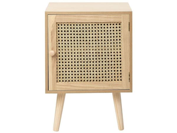 Natbord med rattanfront, lyst træ ALMO Lumarko!