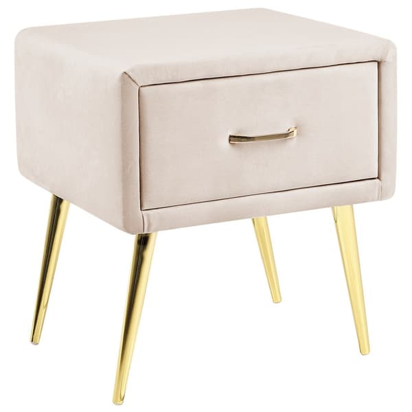 FLAYAT Sengebord Velour Lys Beige Lumarko!