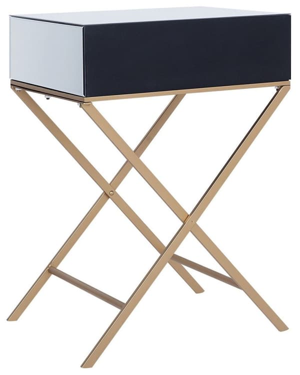 VIVY Sidebord Glas Sølv Lumarko!