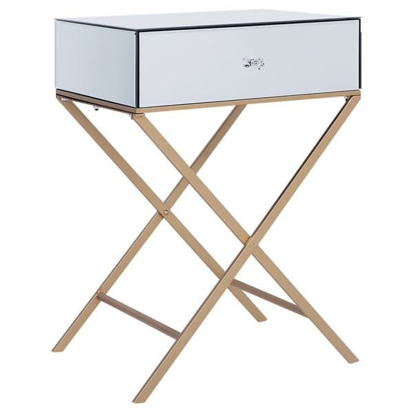 VIVY Sidebord Glas Sølv Lumarko!