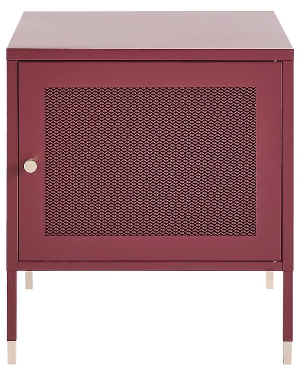 OSSETT Sengebord Metal Burgund Lumarko!