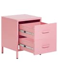 Miniatyrbillede 3 af 9: Natbord med 2 skuffer MALAVI Metal Pink Lumarko!