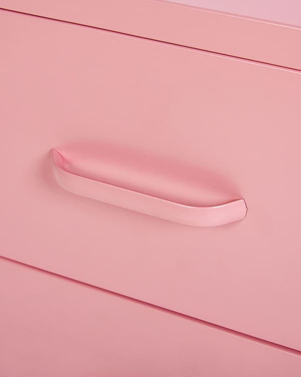 Natbord med 2 skuffer MALAVI Metal Pink Lumarko!