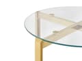 Miniatyrbillede 3 af 6: Sidebord i glas, lyst træ med guld LOVELL Lumarko!