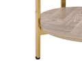 Miniatyrbillede 4 af 6: Sidebord i glas, lyst træ med guld LOVELL Lumarko!