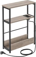 Miniatyrbillede 1 af 7: Slankt sidebord med strømskinne, 3-lags sengebord, sofaende, til små rum, magasinhylde, sovesofa