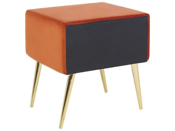 Orange fløjls sengebord FLAYAT Lumarko!