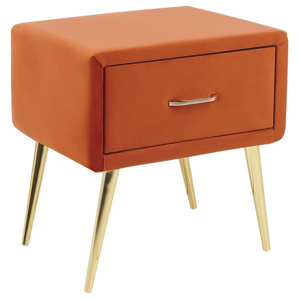 Orange fløjls sengebord FLAYAT Lumarko!