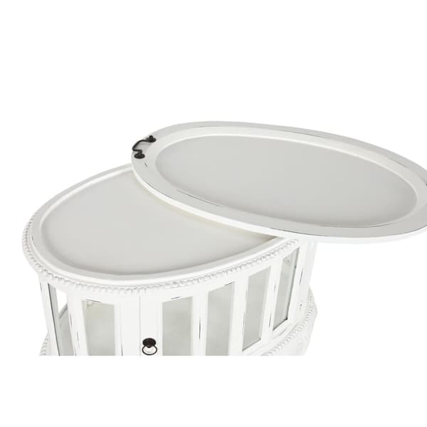 Servirni voziček Home ESPRIT Hvid Træ 75 x 50 x 78 cm