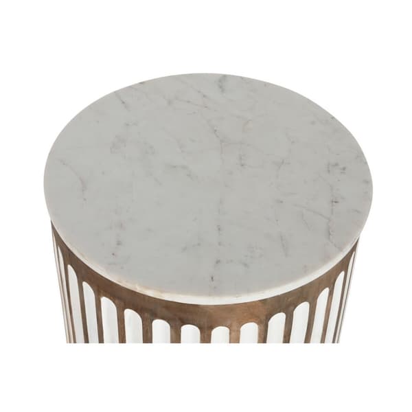 Sofabord Home ESPRIT Hvid Natur 41 x 41 x 52 cm