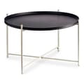 Miniatyrbillede 1 af 2: Sofabord Sort Hvid Metal (76,5 x 46 x 76,5 cm)