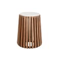 Miniatyrbillede 1 af 4: Sofabord DKD Home Decor Hvid Natur Marmor Mangotræ 47 x 47 x 58 cm