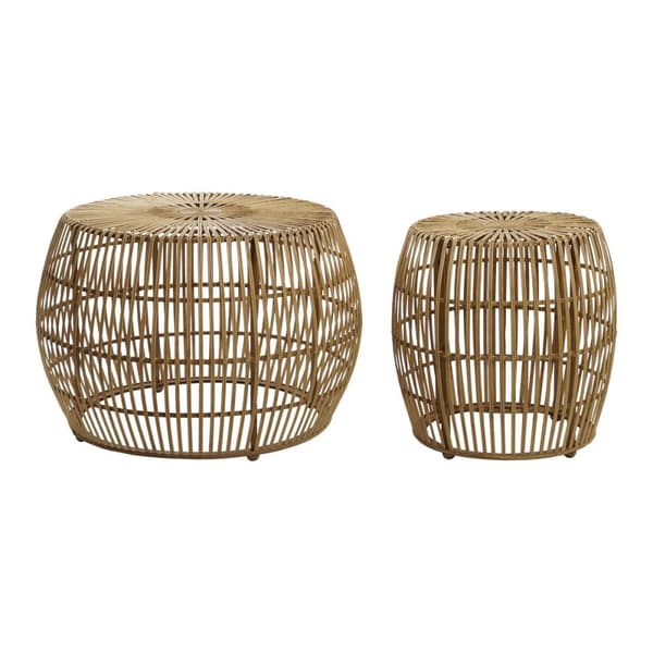 Sæt med 2 borde DKD Home Decor Lys brun 70 x 70 x 50 cm