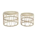 Miniatyrbillede 1 af 3: Sæt med 2 borde DKD Home Decor Brun 50 x 50 x 40 cm 50 x 50 x 41,5 cm