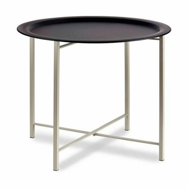 Sofabord Hvid Sort Metal 62 x 48,5 x 62 cm (4 enheder)