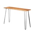 Miniatyrbillede 1 af 3: Hallbord Live Edge 120 x 35 x 77 cm Brun Sort Akacie