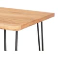 Miniatyrbillede 3 af 3: Sofabord Live Edge 120 x 60 x 46 cm Brun Sort Akacie