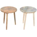 Miniatyrbillede 1 af 4: Sofabord Home ESPRIT Hvid Lys brun Mangotræ 40 x 40 x 47,5 cm (2 enheder)