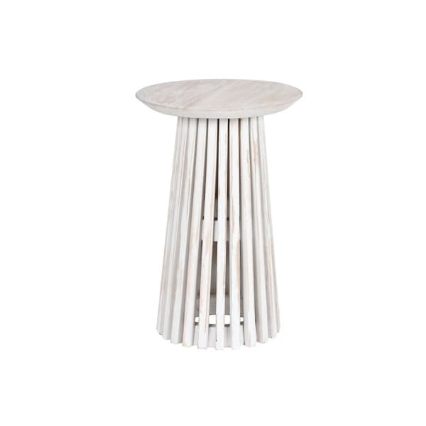 Lille serveringsbord Home ESPRIT Hvid Cedertræ 40 x 40 x 60 cm
