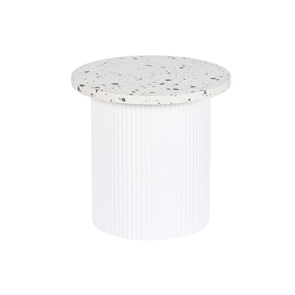 Sofabord Home ESPRIT Hvid Træ MDF Terrasser 40 x 40 x 37,5 cm