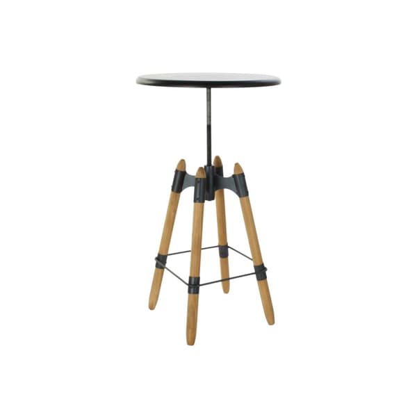 Sidobord DKD Home Decor 8424001831456 60 x 60 x 105 cm Naturell Svart Metall Trä
