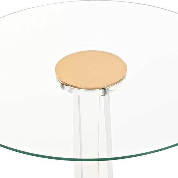 Sidobord DKD Home Decor Gyllene Metall Akryl (42 x 42 x 60 cm)