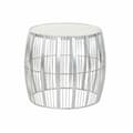 Miniatyrbillede 1 af 3: Sofabord DKD Home Decor Hvid Marmor Jern Sølvfarvet (46 x 46 x 41 cm)