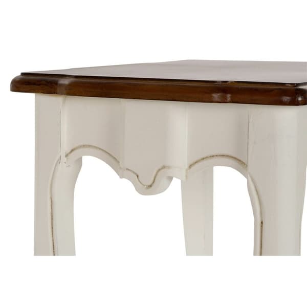 Sæt med 3 borde DKD Home Decor Hvid Brun 60 x 40 x 66 cm