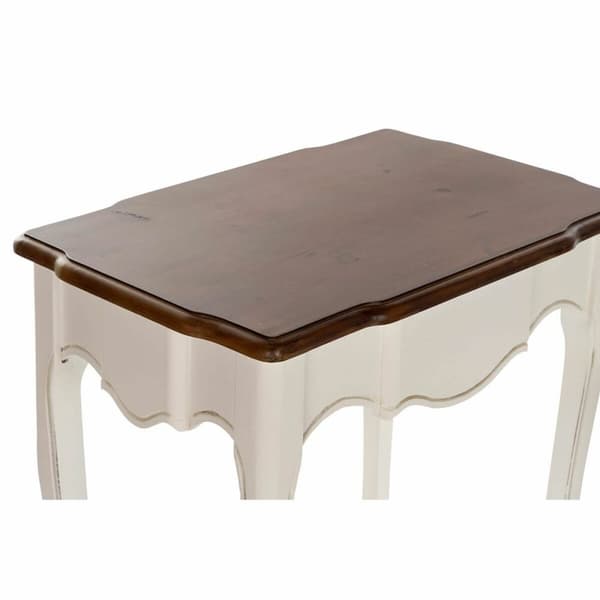 Sæt med 3 borde DKD Home Decor Hvid Brun 60 x 40 x 66 cm