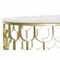 Miniatyrbillede 2 af 3: Sofabord DKD Home Decor 81 x 81 x 42 cm Gylden Hvid Plastik Marmor Jern