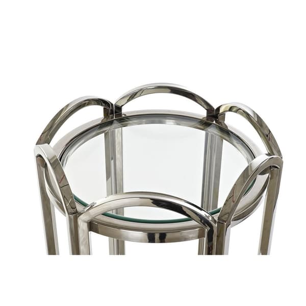 Sofabord DKD Home Decor Krystal Sølvfarvet Metal 40 x 40 x 110 cm