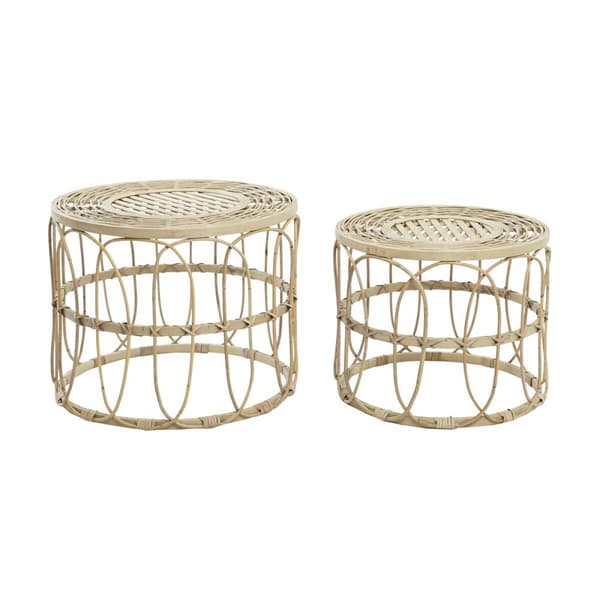 Sæt med 2 borde DKD Home Decor Brun 50 x 50 x 40 cm 50 x 50 x 41,5 cm
