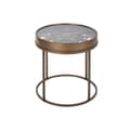 Miniatyrbillede 1 af 4: Lille serveringsbord Home ESPRIT Sort Gylden Metal Krystal 48 x 48 x 51 cm