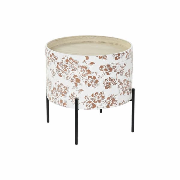 Lille serveringsbord DKD Home Decor Hvid Sort 38 x 38 x 39 cm
