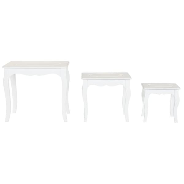 Sofabord Home ESPRIT Hvid Lysegrå 53 x 35 x 47 cm