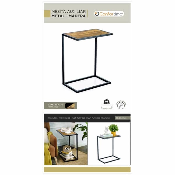 Sofabord Confortime Brun Sort 40 x 25 x 50 cm (3 enheder)
