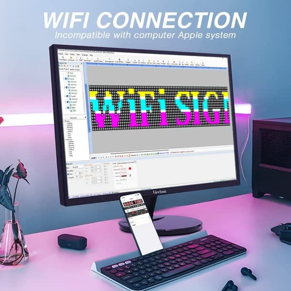 P10 Udendørs LED-skilt, WiFi-programmerbart, understøttelse af flere sprog, højopløsnings rulleskærm.