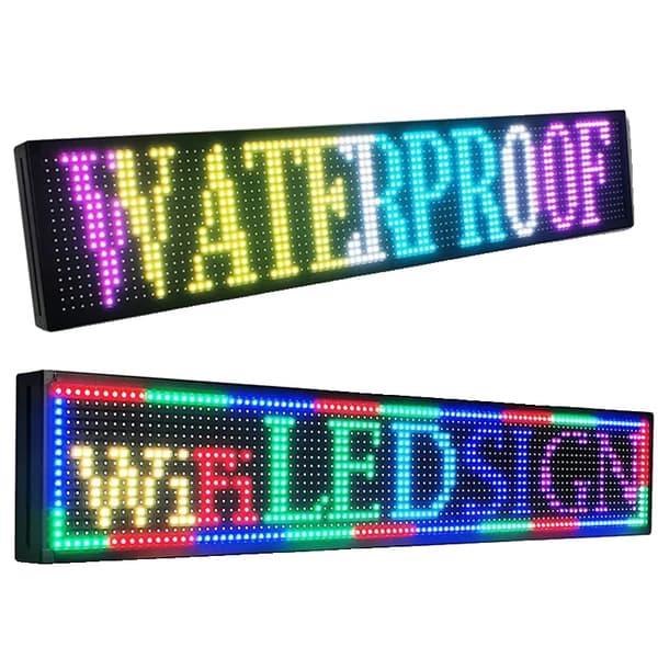 Utomhus Programmerbar LED-skylt, Fullfärgsdisplay, WiFi-kontroll, 1320x200mm Storlek