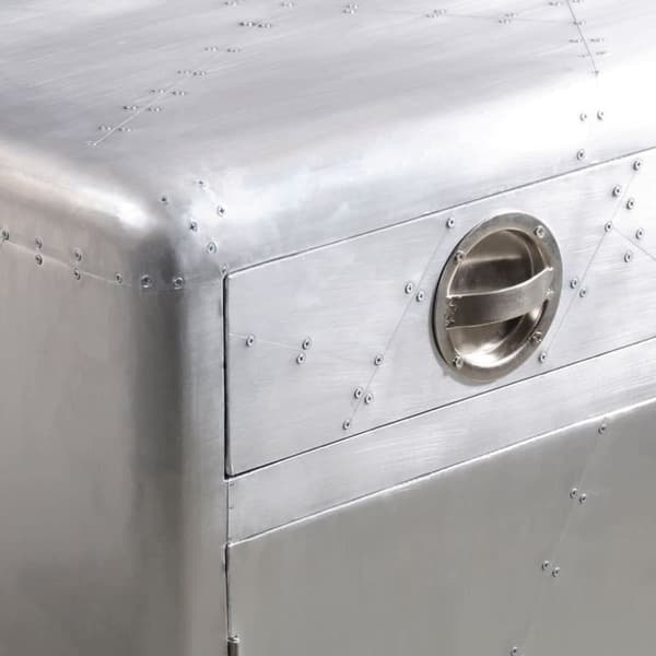 vidaXL aluminiumsskænk 3 skuffer vintagestil veteranfly